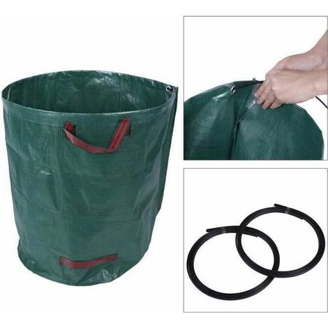 royaluxe - Sac Poubelle Couleur Vert 500L 2 Pièces Extérieur (1/4)