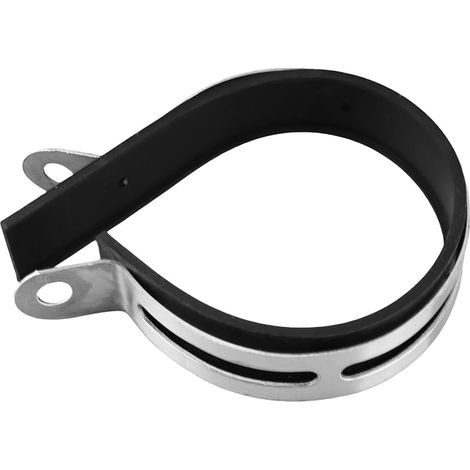 Collier de Serrage pour Tuyau D'échappement de Moto, Clip en Acier Inoxydable, Bande de Caoutchouc, Support de Silencieux Universel de 3,9 Pouces (1/5)