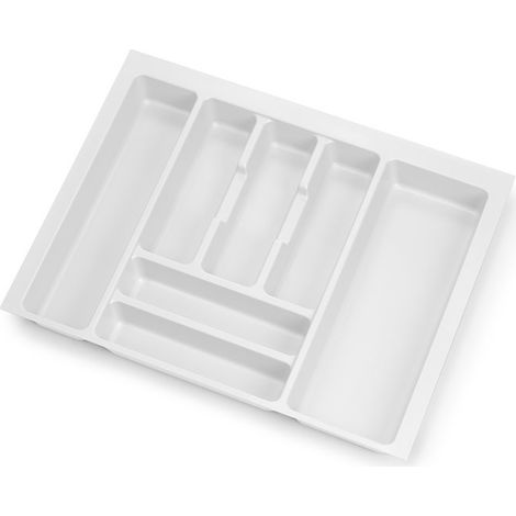 Emuca Optima Vertex/Concept Portaposate profondità 500mm, piano 16mm, modulo 600mm, Plastica, Bianco