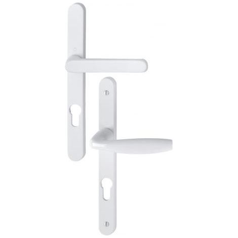 Hoppe – Poignée de porte coulissante en aluminium – Plaque étroite à saillie réduite – Fixation traversante M4 – Pour bâtiments à forte fréquentation