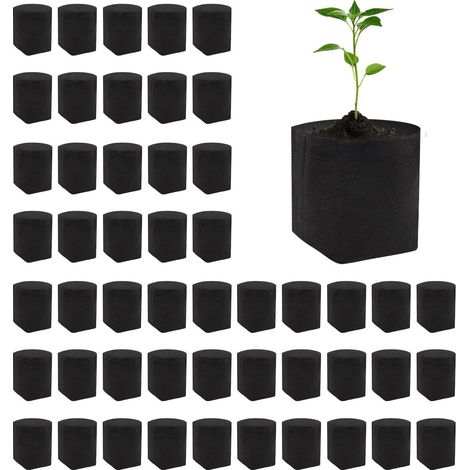 Grow Bags 1 9 Liter 50 Stück atmungsaktiver Vliesstoff