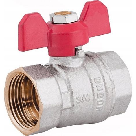 Vanne papillon perfexim ww dn25 corps laiton nickelé 65 mm (1/3)
