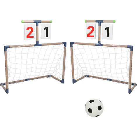 But de Foot Enfant Exterieur,pour Enfant Jardin Entrainement Football Cadeau,®,2 Cage de Foot,79 x 35 x 56 cm,blanc (1/5)