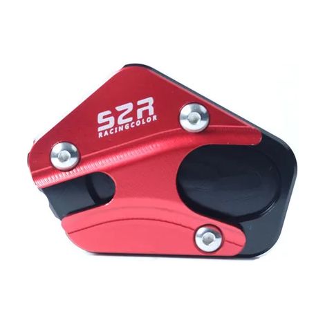 (Rouge) Compatible avec les motos Haojue Suzuki DR160 DR160S DR 160 S 160S : béquille latérale, extension de béquille, repose-pieds, plaque maxpower (1/4)