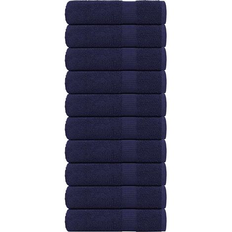 vidaXL Toallas de mano FROGN 10 uds azul marino 50x100 cm 360 g/m² (1/5)