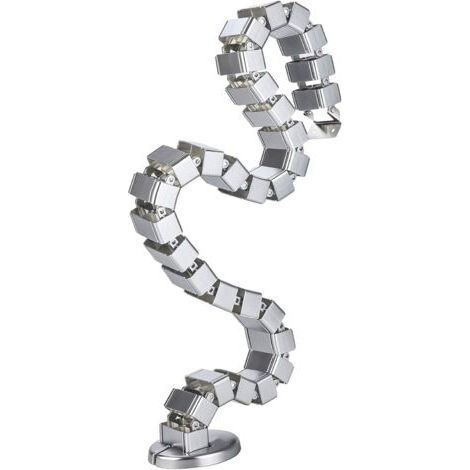 FENOPLASTICAKit de gestion des câbles sous le bureau, organiseur de câbles flexible et réglable à quatre entrées pour bureaux à domicile, argent, 150 cm (1/4)