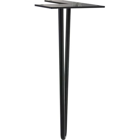 Pied Table Basse Design Cime Fixe Acier Époxy Noir (1/3)