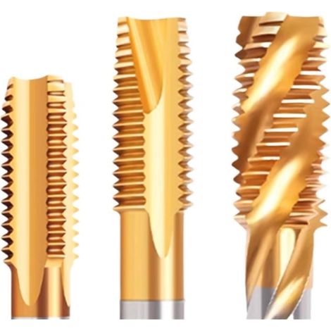 Foret-taraud, UNC/UNF, HSS-Co, TiN, goujure droite, pour CNC (1/2)