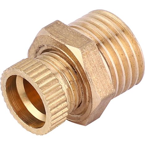 Kit de remplacement de 5 vannes de purge d'eau rondes en laiton pour compresseur d'air G1/4 (1/5)
