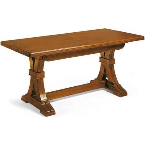 Tavolo Sala da Pranzo Classico in Legno Noce Bassano Gambe a Y Dimensione Tavoli: 180 x 85 + 4 allunghe 45 cm (1/2)