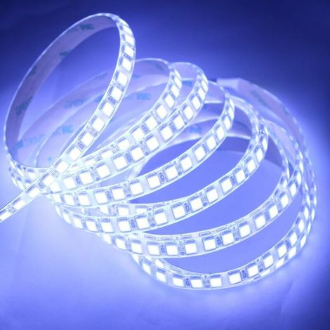 Ruban à LED Blanc froid 6500K 5 Mètres DC 12V Flexible Bande LED Lefou (1/5)