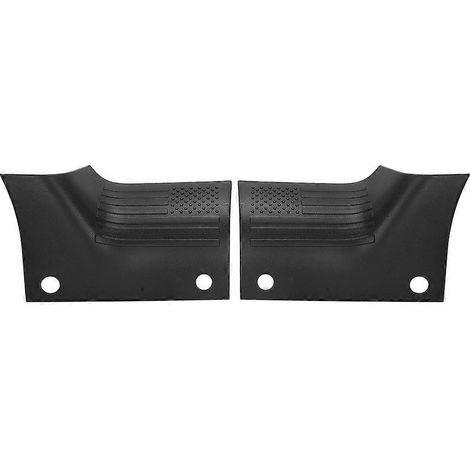 2 Stück schwarze Motorhauben-Winkelschutzleisten im USA-Flaggen-Stil, passend für Jeep Wrangler JL 18‑