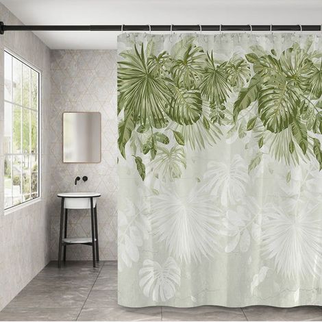 Green Mobility-Rideau de douche imperméable anti-moisissure opaque 180x200 cm – design élégant, durable et facile à installer (1/5)