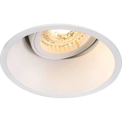 [GEBRAUCHT] B-Ware Slv Einbaulampe Deckenspot Horn Qpar51 Weiß Aluminium Mit Clipfedern Gu10 Led