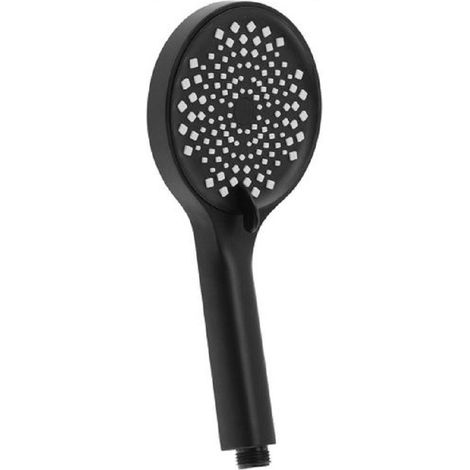 Cleafe - Doccetta Soffione Doccia Regolabile Moderno 25 X 12 Cm 87132 Rotondo Bagno Nera - (1/2)