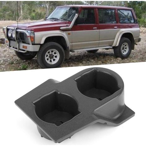 Porte-gobelet d'eau de Contrôle Central de Voiture, Remplacement de Support Durable en ABS, Porte-gobelet avec Finition Gris foncé, Idéal pour GQ Y60 1988-1997 (1/4)
