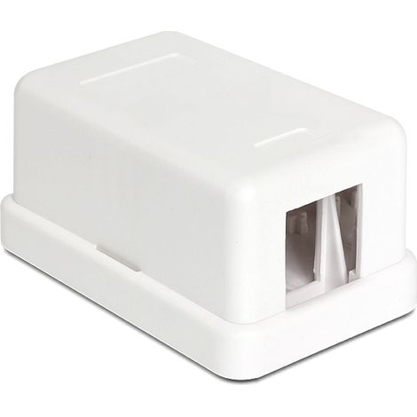 Base superficie para hembras de panel Keystone Blanca de 1 toma