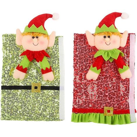 Set mit 2 weihnachtlichen Kühlschrankgriffüberzügen, niedliche Handschuhe für Türgriffe (siehe Foto) (1/5)
