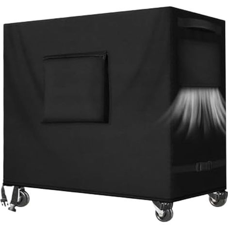 Housse de chariot isotherme imperméable Oxford 420D résistante aux UV pour chariot à roulettes, terrasse, jardin, noir, 86,4 x 50,8 x 81,3 cm (1/5)