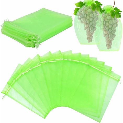 50 sacchetti protettivi per frutta 20x30 cm, rete anti-insetti, rete protettiva per giardino, rete anti-uccelli per proteggere frutta e piante