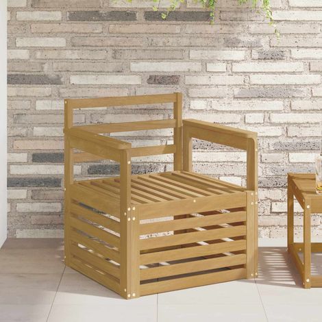 Ensemble Canapé de Jardin 2 Pièces Bois d'Acacia Massif Blanc Modulable Extérieur - PANGIVO (1/5)