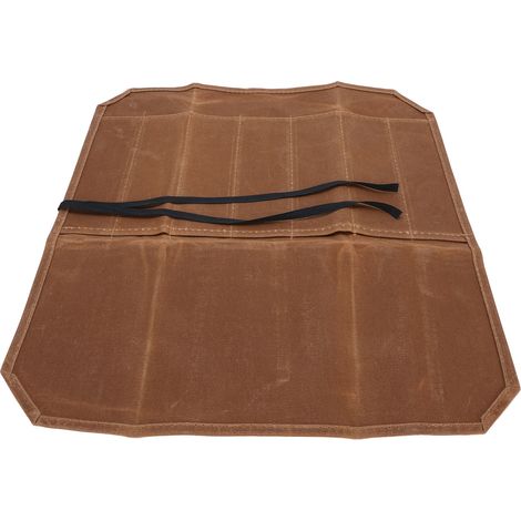 Custodia portatile in tela cerata resistente alle intemperie per coltelli – ideale per campeggio, picnic e cucina – custodia arrotolabile – colore kaki