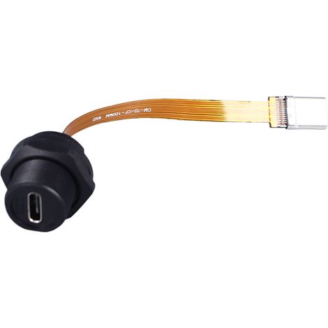 Adaptateur de connecteur fileté de câble de prise mâle de type C 3.1 de 0,1 mètre de long pour un usage industriel (1/5)