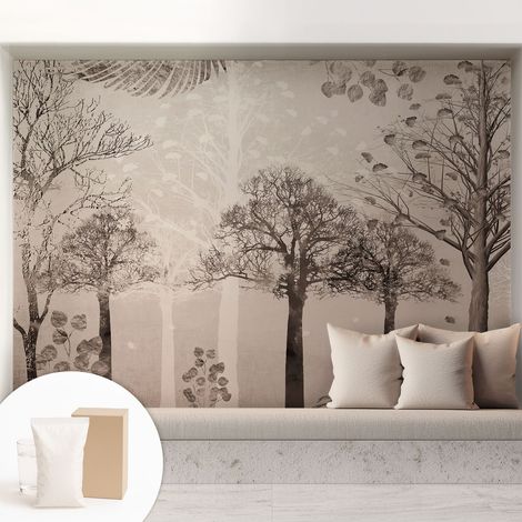 Carta Da Parati Facile Da Installare - Vlies Per Arredamento Interno - Per Pareti - Stile Moderno - Con Colla Gratuita Alberi delicati 208x146 cm (1/5)