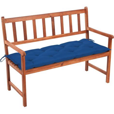 Banc de jardin avec coussin 120 cm Bois d'acacia massif 63 (1/5)