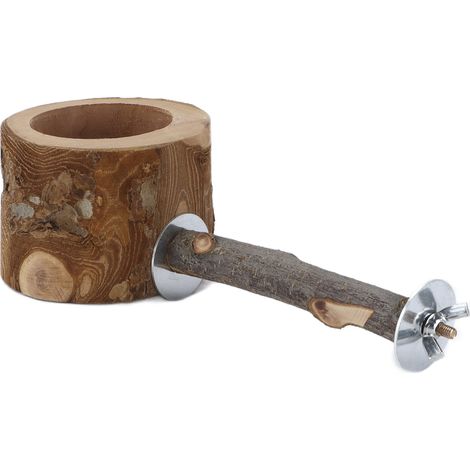 Support en bois pour perroquets, bol de nourriture, combinaison sûre, Non toxique et Durable pour perroquets (1/5)