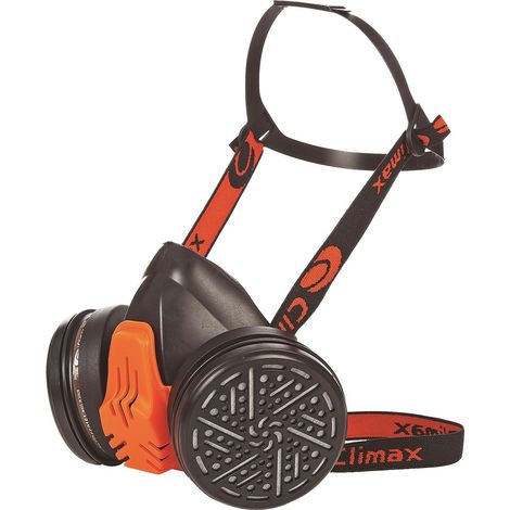 Media máscara Climax 756-S P3 con filtros anti-alérgicos, protección respiratoria avanzada, alta eficiencia en filtración, ideal para trabajos industriales, seguridad profesional.