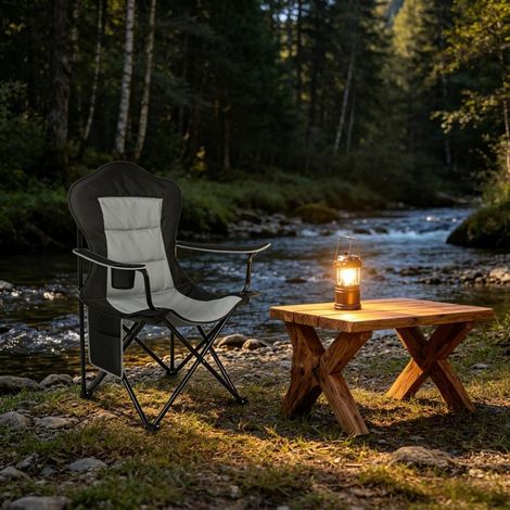 Chaise pliante d'extérieur avec porte-gobelet, chaise de plage, chaise de camping, transat (uniquement avec la chaise de plage) (1/5)