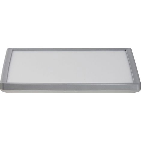 Pannello Luminoso LED Quadrato Plafoniera a Filo Soffitto con Telecomando 30 cm Argento Tivora (1/5)