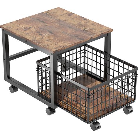Support de réfrigérateur sur roulettes - Mini support de réfrigérateur avec panier de rangement extensible - Capacité de charge de 150 lbs - Socle de réfrigérateur portable pour cuisine (1/5)