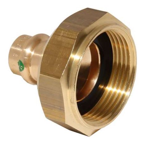 Viega Sanpress Verschraubung flachdichtend mit Überwurfmutter 1 1/4'' Innengewinde auf 15mm 424534 (1/2)