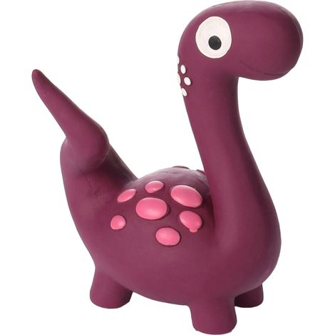 Jouet Dinosaure violet en latex  hauteur 15 cm pour chien - Flamingo (1/4)
