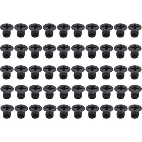 50 Vis autoperceuses cruciformes 4.8x16mm en acier galvanisé anti-rouille pour assemblage à plat (1/5)