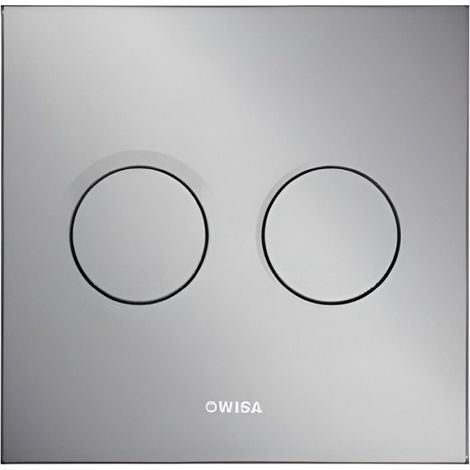 LUGA WISA XS pannello di controllo pneumatico per WC a incasso, a due tocchi, cromo opaco