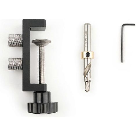 Outil de perçage pour trous fraisés en alliage d'aluminium, outil de fixation rapide pour le travail du bois, outil de serrage et de fixation. (1/4)
