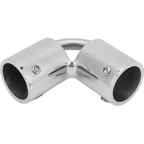 Raccord de tuyau de bateau à 90° 22 mm, 2 ports, pour main courante, en acier inoxydable, pour yachts et bateaux (1/5)