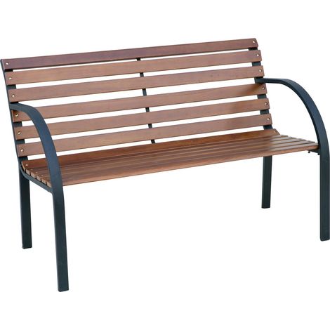 Panca da esterno 122x67x72 cm in legno e metallo - Lirio