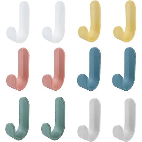 Set mit 12 Handtuchhaken, für Bad, Küche, Büro, Kinderzimmer, fleckenabweisend