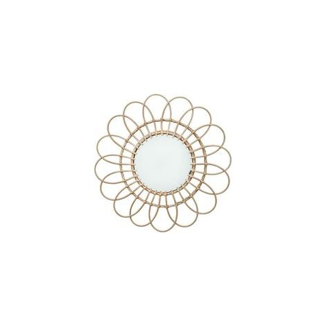 Miroir décoratif mural rond en rotin, pour salon, chambre, couloir –