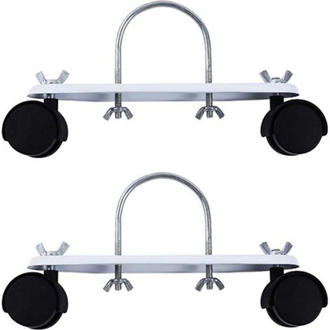 (Noir) Support chauffant électrique en fonte en deux parties avec roulettes hydrauliques, adapté aux systèmes de chauffage. (1/5)