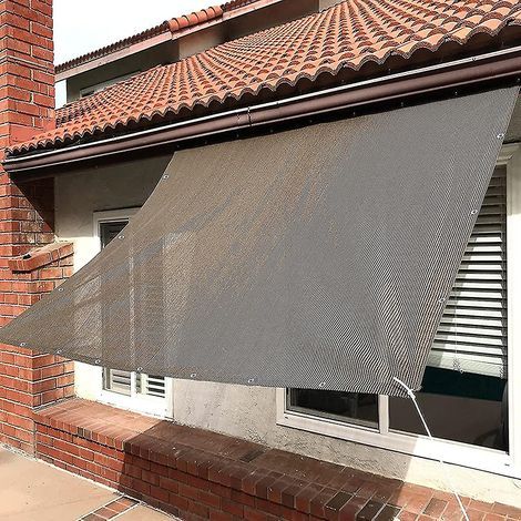 Parasol balcon 180x240 cm marron – Protection UV 95% – Taux d'ombrage 85% – Installation rapide et lavable – Conception pliable pour rangement compact