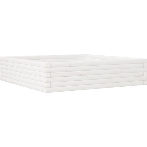 Maison Exclusive - Pflanzkübel Weiß 100x100x23 cm Massivholz Kief