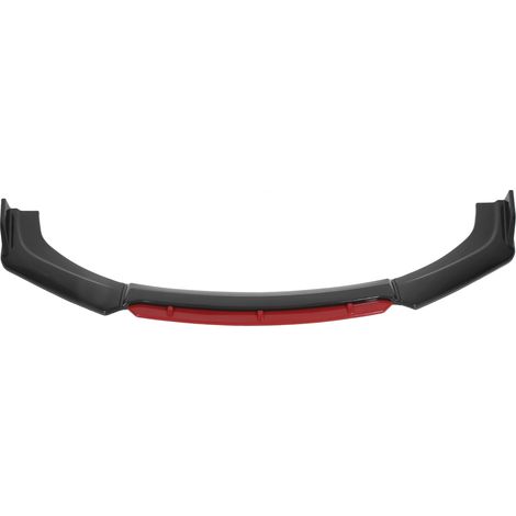 Frontstoßstangenspoiler-Set, universelles Aerodynamik-Zubehör für Autos, Carbonfaser-Optik + rot (1/5)