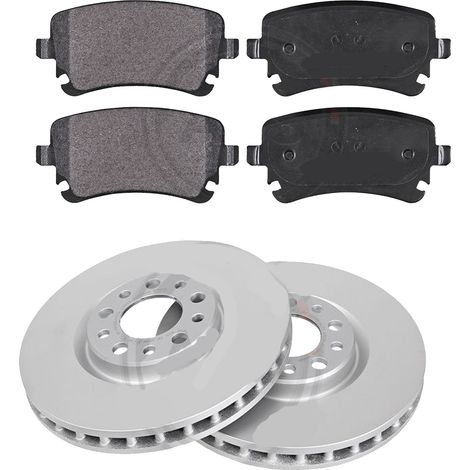 KIT FRENI POSTERIORI compatibile con AUDI A8 (4E2,4E8) - DISCHI + PASTIGLIE OEM: FDB1655 / 17529 , 17499 , 17607 /SOSTITUZIONE DIRETTA/BASSA POLVERE/SILENZIOSO (1/5)