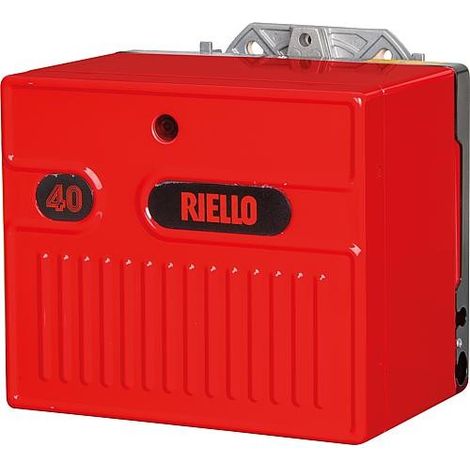Riello – Brûleur fioul 28-60kW – Débit fioul 2,3-5,0kg/h – Tension 230V – Technologie Gelbbrenner sans réchauffeur