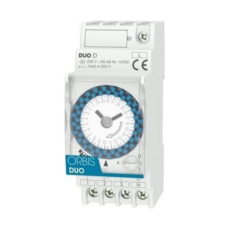 Orbis Programador horario DIN blanco 230 V 16 A